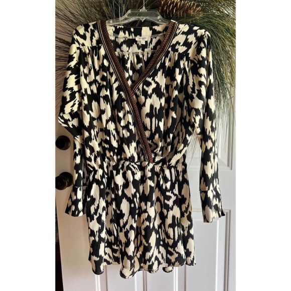 Animal Print Embroidered V-neck Dress by Umgee - Picture 8 of 16